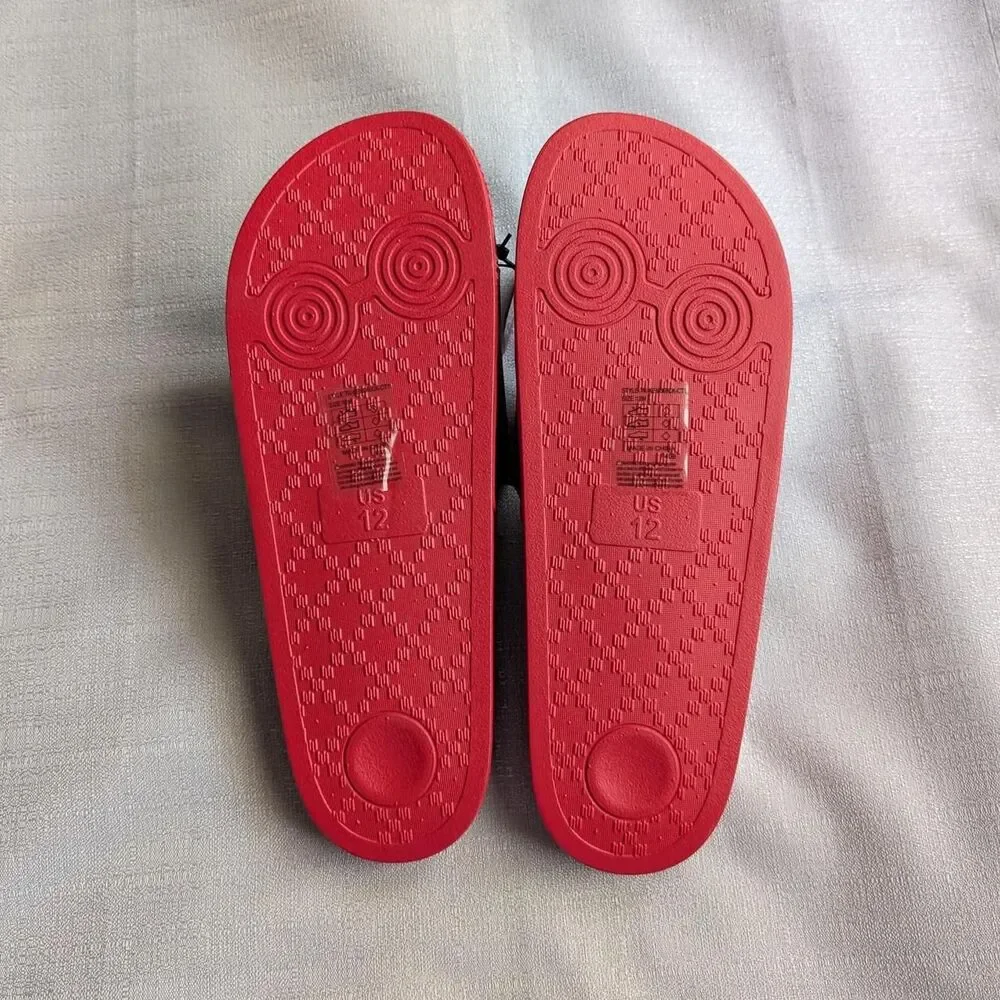 True Religion Red Kendrick Slides Men's size 12 NEW!